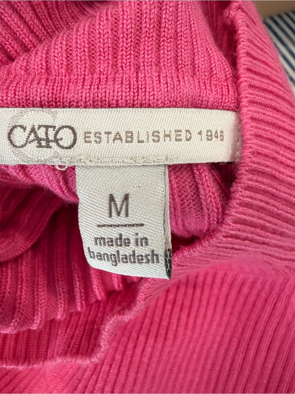 Cato Ribbed Mock Neck Tank - Bright Pink - Picture 6 of 7